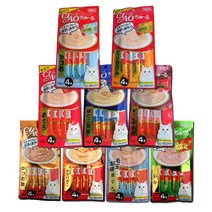 이나바 챠오츄르 고양이간식 10종 14g x4p 10개 묶음 모음, 헤어볼참치14g4p 10개