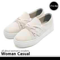 마롱패션 VA 745 여성 리본 슬립온 굽3cm 키높이 스니커즈