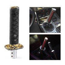 기어봉 교체 튜닝 수동 자동차 커버 노브 레이 베뉴 스파크 크리스탈 Universal jdm samurai sword shift knob shifter katana metal, 풀 블랙