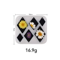 견고한 Polygon Oval Earrings Necklace Pendant Uv Epoxy Resin Mold DIY Keychain Backpack Silicone Jew, 05 5