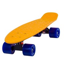Flybar 55.9cm(22인치) 컴플리트 플라스틱 그립 테이프 크루저 스케이트보드 맞춤형 미끄럼 방지 데크 다양한 색상(NERF 블루 블랙) 가성비 추천 미국직구, Orange