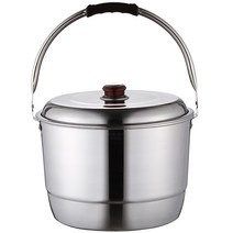 선학 20L 국산 인덕션겸용 스텐들통 찜기 찜통 빨래솥, 실버