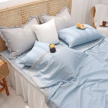 이즈베딩 마이크로 선염 린넨 마 워싱 여름 홑이불 패드세트 (SS/Q/K)