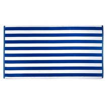 Martha Stewart Cabana 럭셔리 스파 호텔 품질 100% 터키산 면 2피스 비치 타월 세트 450 GSM 101.6 x 182.9cm(40 x 72인치) 부드럽고 빠, 100 % Turkish Cotton Beach Tow, Navy Blue