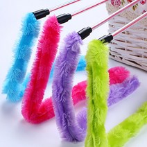 LUEN 다로저 고양이 낚시 대 반려 동물 강아지풀 장난감 놀이 애묘 용품 가정 업소 매장 막대, 1개, 그린