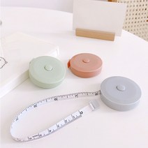 파스텔컬러 미니줄자 가정용 휴대용 피팅 센치 인치 3컬러, 핑크, 핑크