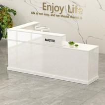 인포 안내 데스크 카운터 테이블, 180x60x100cm, 순백 도장 좌회전(우회전 비고)