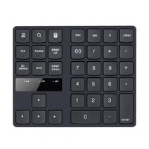블루투스 키보드 2022 키보드 미니 무선 숫자 패드 충전식 키패드 노트북 PC 35 키 한 손 인체 공학적 게임 신규, 01 Black