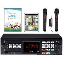 티제이미디어 가정용 노래방기계 + 무선마이크 2p + 대형리모컨, TKR-355HK_무선마이크 2p_대형리모컨