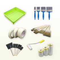 페인트 용품 붓 로울러 트레이 기능성 테이프 마스킹 커버링 사포 샌더기 페인트봉, 특곤색