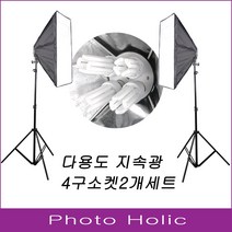 440W다용도지속광 촬영조명 2개세트 동영상 인터넷방송 사진조명 영상조명 유튜브, 1개, 기본형(소프트박스-기본스탠드-5파장55와트램프8개)