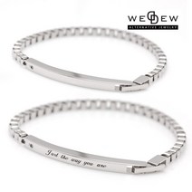 피네스 이니셜 각인 팔찌 남성 여성 커플