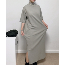 3color스타일사는 산모데일리 H라인 소프트 사방스판 겉기모 반목 이너 반팔롱원피스