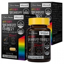 팔레오 닥터스노트 멀티비타민 미네랄21 60g (1 000mg x 60정) x 3개, 단품, 단품