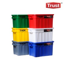 [트러스트] Trust 75L 토트박스+덮개 세트, 파랑, 파랑