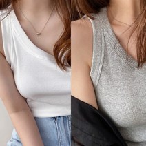 선빈어패럴 도톰하고 쫀쫀한 U넥 골지 나시 2장 세트