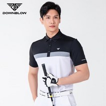 다운블로우 남성골프웨어 반집업 반팔티셔츠 여름 남자
