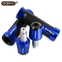 오토바이핸들용품 크로스바 핸들바혼다 실버 윙 600 CNC Hndlebar 그립 끝 무게 핸들 바 엔드 방진 사일런, 03 B-BULE