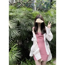 순욕 핑크 끈나시 뷔스티에원피스 여성 봄 여름 2023 허리보정 슬림핏 이너웨어 힙랩