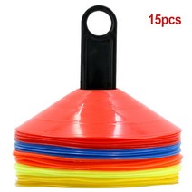 높이 뛰기 허들 야외 스포츠 축구 럭비 속도 훈련 디스크 콘 크로스 트랙 공간 마커 인라인 스케이트 크로스 스피드 x475d, 01 15pcs