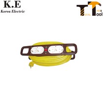 코엘 멀티릴(4구접지) KE-MR4G 20M(1.5) 케이블릴 작업선 전선릴 일체형몰드플러그 전선 전기선 멀티릴, 1개, 20m