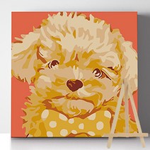 유쾌한컴퍼니 DIY유화그리기 세트 명화그리기 20X20, A-020 복슬강아지