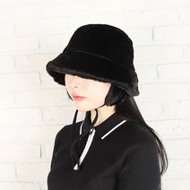 [MM스포츠]여성 윈터 겨울 퍼 귀달이 귀마개 골프 벙거지 모자, 블랙