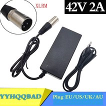 36V 충전기 42V 2A 3 핀 XLR 소켓/커넥터가 36V 리튬 배터리 팩용 전기 자전거 리튬 배터리 충전기, EU