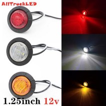 10X 앰버 레드 화이트 12V 125 quot밀폐형 led 트럭 트레일러 트럭 사이드 마커 클리어런스 램프 캐러밴 외부 조명 화물선, 없음, 10pcs amber