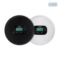 일우 휴대용 CD플레이어 IW-ET08 충전식 레트로 감성, 블랙