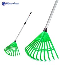 PVC 갈퀴 + 오리곤 2단 자루 (쇠스랑 갈고리 벌초 낙엽청소 벌초용품 잔디 텃밭 호미), 1개