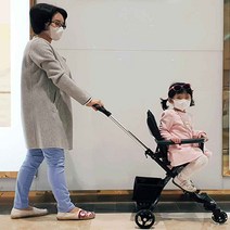 트라이크 유모차 발판 기내반입 휴대용 폴딩 접이식 가벼운 기능형 유모카, 트라이크 유모차(바구니제공)