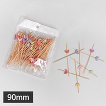 [KO] 일회용 파티용 소품용 대나무꼬지 꽃잎 장식 꼬지 9cm 1봉 약100개, (KO) 9cm 꽃잎장식꼬지 1봉(약100개), 1개, 100개