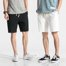 MIMISS 편하게 입는 시원한 린넨 밴딩 반바지