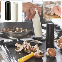 이케아 BARNASINNE 세라믹 소금 후추 페퍼밀 칠리 향신료분쇄기, 블랙/화이트2P+다용도행주1개