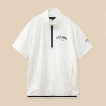 캘러웨이 남성 골프 웨어 2023 SS 스트레치 반팔 하프 집업 블루종 빅사이즈 화이트