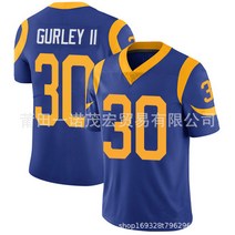 NFL 유니폼 수양팀 Rams 자수 럭비복 대외무역도매 3# 10#KUPP 16#GOFF 99#, 30대 블루