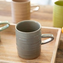 한국도자기 머그컵 물잔 파스텔 쌍화차잔, 민트