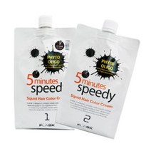 플라스크 5분 스피디 칼라크림 염색약 500g, 리치블랙