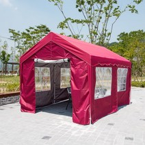 DZB 쉘터 천막 2X3 프레임+지붕+벽면 4면 야외 그늘막 포장마차 업소용 캠핑 몽골텐트 주차장 농막, A3 세트. 쉘터프레임+지붕+투명B형_2X3_네이비