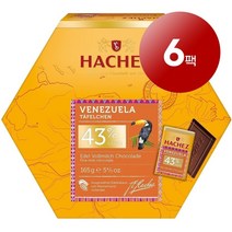 Hachez 하세스 독일 직배송 베네주엘라 43% 카카오 에델 전유 초콜릿 박스 165g Venezuela Edel Vollmilc Chocolade Tafelchen, 6팩
