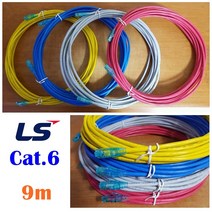LS전선 UTP CAT6 블루RJ45 랜케이블 9m(제작상품), 레드(다이렉트), 1개