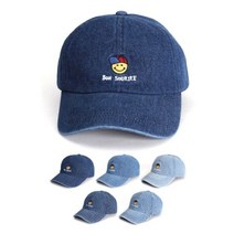 TO-SN 데님스마일볼캡 남녀공용 모자