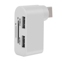 ABS 어댑터 변환기 2 포트 USB2.0 노트북용 허브 분배기 화이트, 55x30x19mm, 아크릴로 니트릴 부타디엔 스티렌 플라스틱