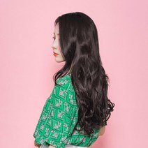 [4개 세트] 여자 헤어 피스 붙임머리 똑딱이 셋팅펌 웨이브 머리숱 보충 가발, 레드브라운