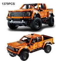 1379PCS 테크닉 포드 랩터 42126 F-150 픽업 트럭 자동차 빌딩 블록 오프로드 SUV 차량 벽돌 장난감 생일, No Original Box
