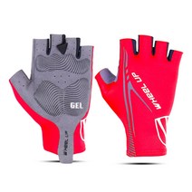 wheel up 자전거장갑 스포츠 로드자전거 싸이클 여름 라이딩 반장갑, 레드