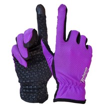 여름 등산용 장갑 메쉬 스마트폰 터치장갑 쿨링소재, M퍼플