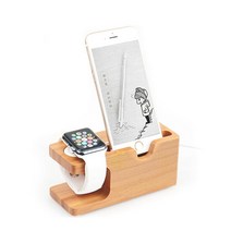 스마트워치 핸드폰 거치대 / 원목 스마트폰워치거치대, 단품