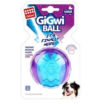 강아지 어질리티 운동기구 슬개골운동 Gigwi애완 동물 장난감 G공 시리즈 대화형 개 공 끽끽 소리가 나는 25 quot소형중형 개를 위한 탄력 및 다양한 색상, Blue L Ball